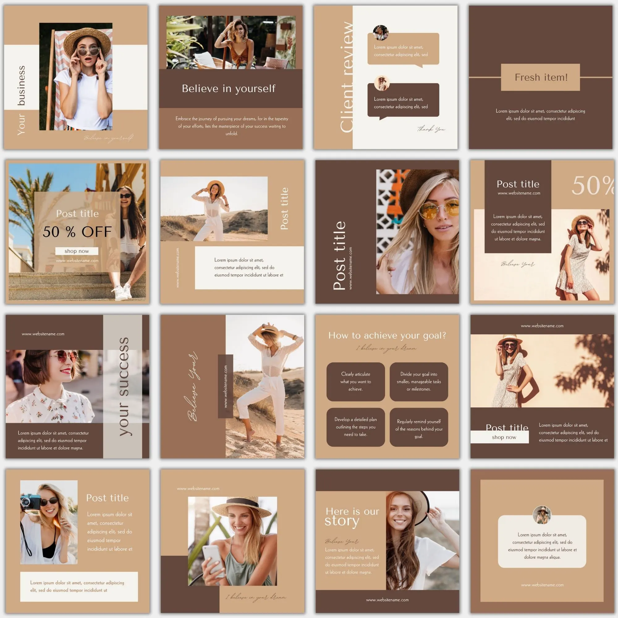 Social media post template